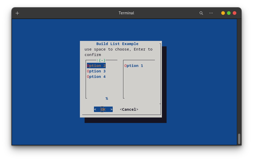 Make TUI(Terminal User Interface) using dialog (Continually update)